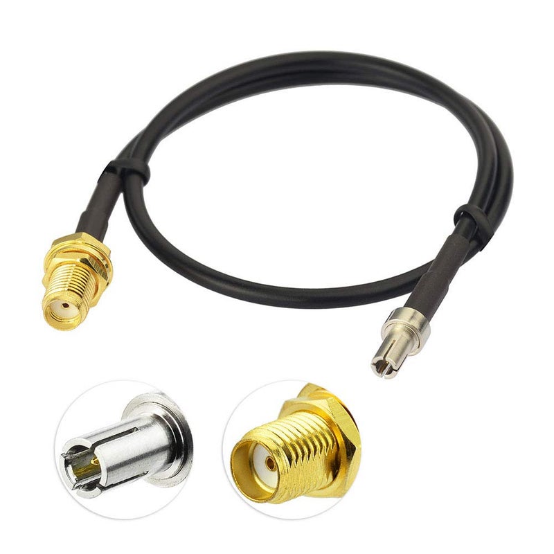 EIGHTWOOD كابل محول هوائي خارجي ثنائي من Eightwood TS9 ذكر إلى SMA أنثى 12 بوصة (عبوة 2) لجهاز مودم USB 4G LTE AT&T MiFi نقطة اتصال Nighthawk MR1100 AC791L 7730L - Image 2